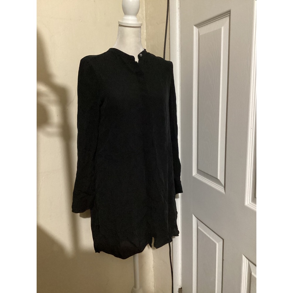 Aritzia Wilfred Black Long-Sleeve Mini Dress